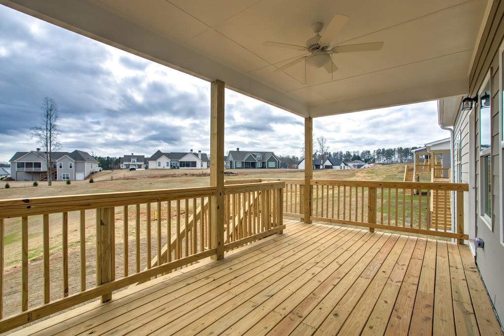 a new construction back deck in Chimney Oaks