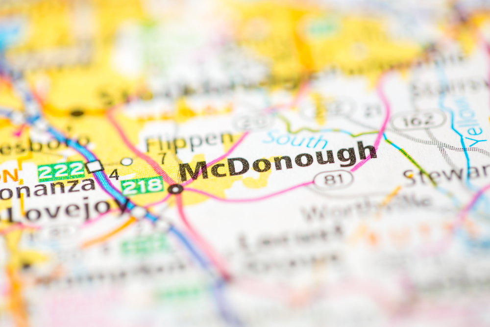Map of McDonough Georgia ©SevenMaps