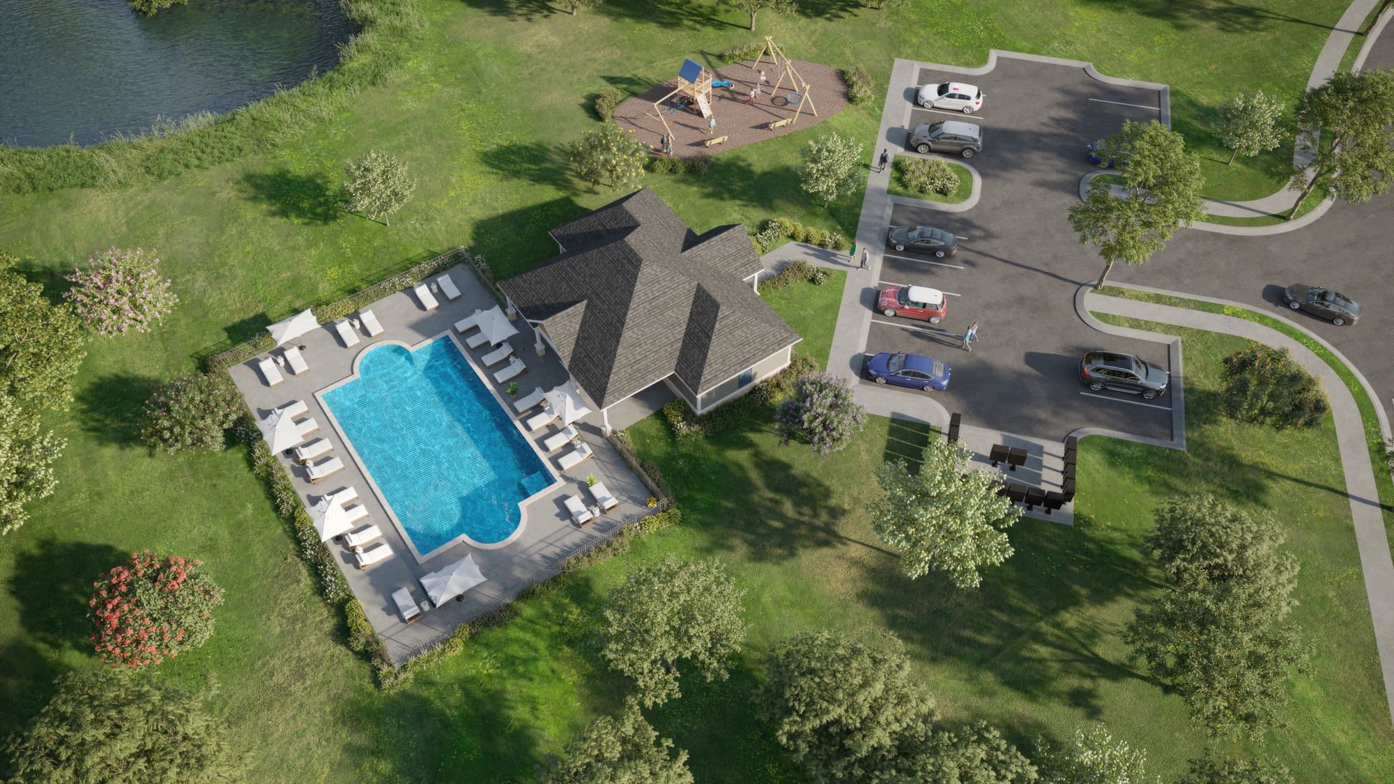 Amenity Rendering of Fairview Lake