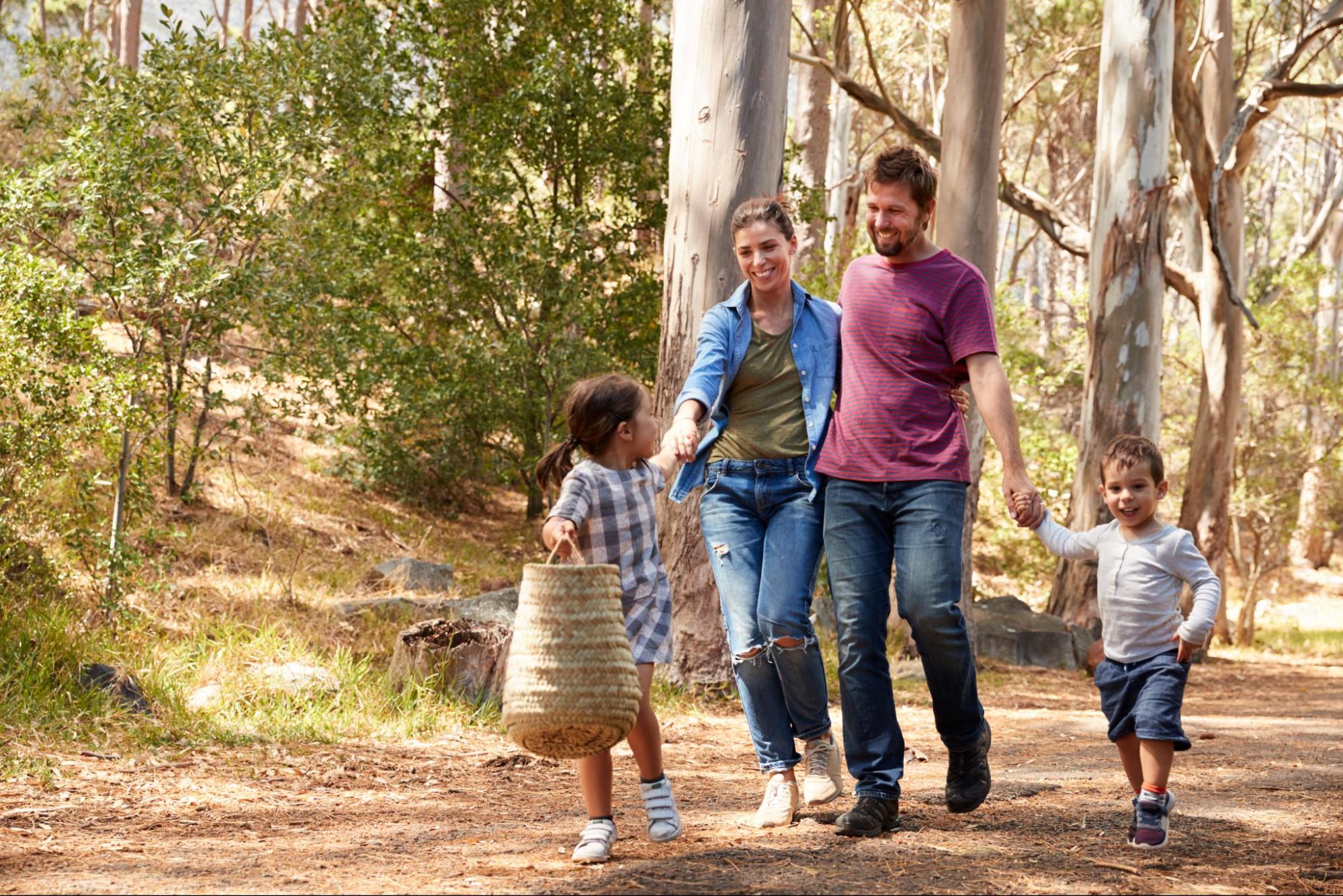 family hiking outdoors ©Monkey Business Images